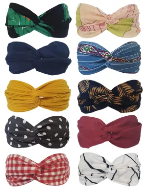 10 Pack Headbands for women Boho Bands Twisted Headband Criss Cross Head wraps Bows Hair Accessories for Women and Girls (10pack_206)