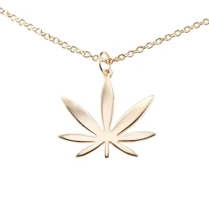14kt Yellow Gold Modern 7 Leaf Pendant