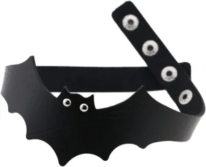 1pc Bat Wings Necklace Collar Female J Necklaces for Woman Necklace for Women Bat Leather Black