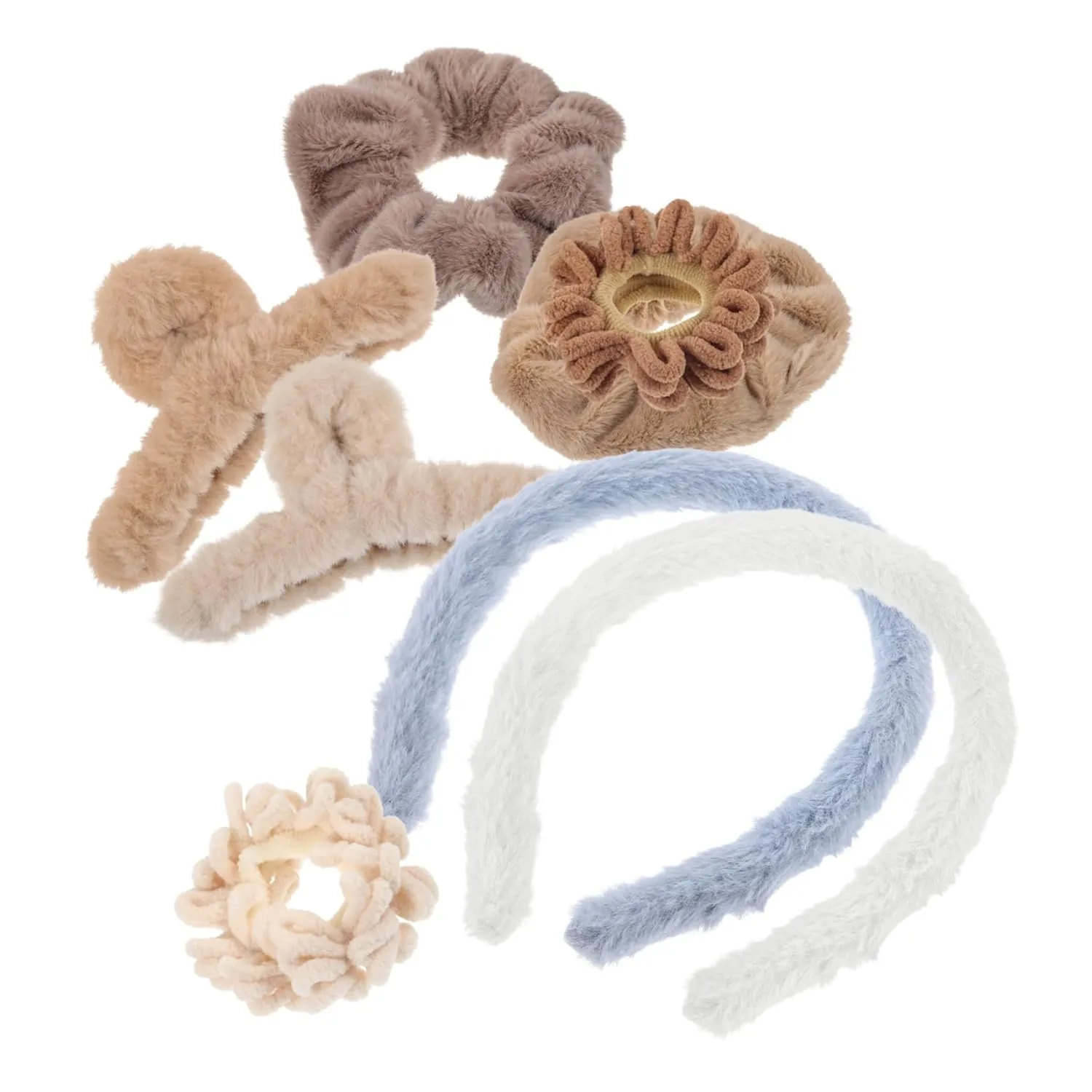 1set Plush Hair Accessories for Women Girls Boy Girl Cartoon Hair Tie Clip Collection Soft Charming Headbands for Hairstyles for All Occasions