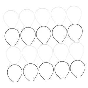 20pcs Abs Plastic Headband Extra Wide Headband for Women Thin Elastic Hair Clips Hair Accessories for Ladies