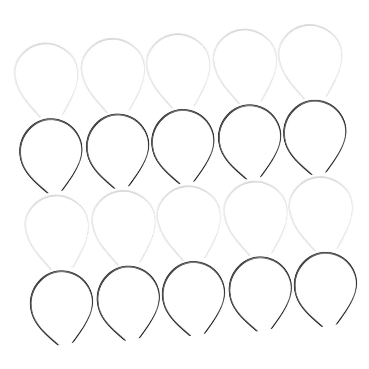 20pcs Abs Plastic Headband Extra Wide Headband for Women Thin Elastic Hair Clips Hair Accessories for Ladies