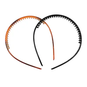 2pcs Anti-slip Headband Hairband Clips Animal Print for Women Fashion Hair Hoop Ponytail Clip