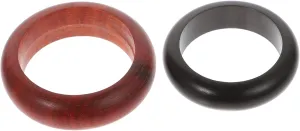 2Pcs Chic Wooden Finger Rings Stylish Knuckle Rings for Women Unique Sandalwood Blood Sandalwood Craft Jewelry Comfortable Lightweight Decor