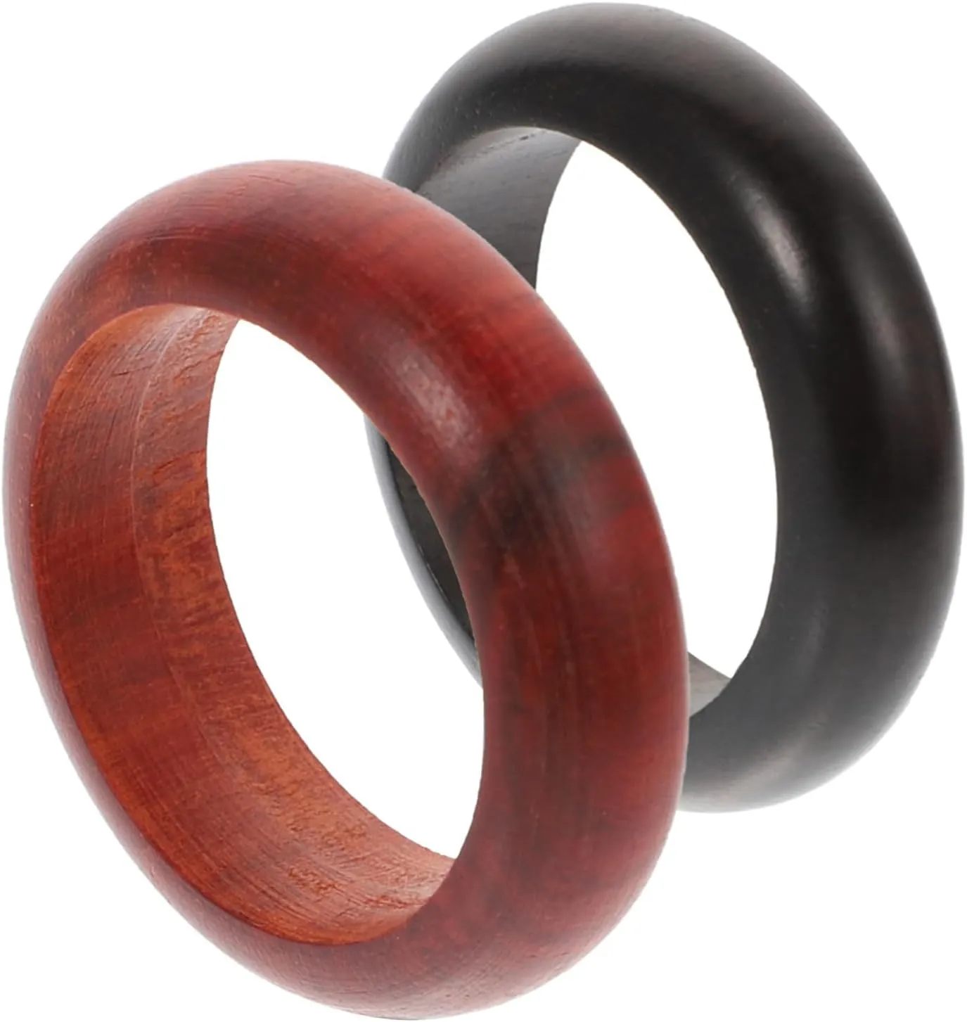 2pcs Retro Wooden Finger Rings Chic Decorative Personality Knuckle Rings Sandalwood Blood Sandalwood for Stylish Women Unique Choice