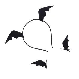 3pcs Halloween Bat Wings Hair Clips and Headband for Girls Creative Cosplay Accessories for Parties and Events Fun Hairpins for Halloween Costumes and Celebrations