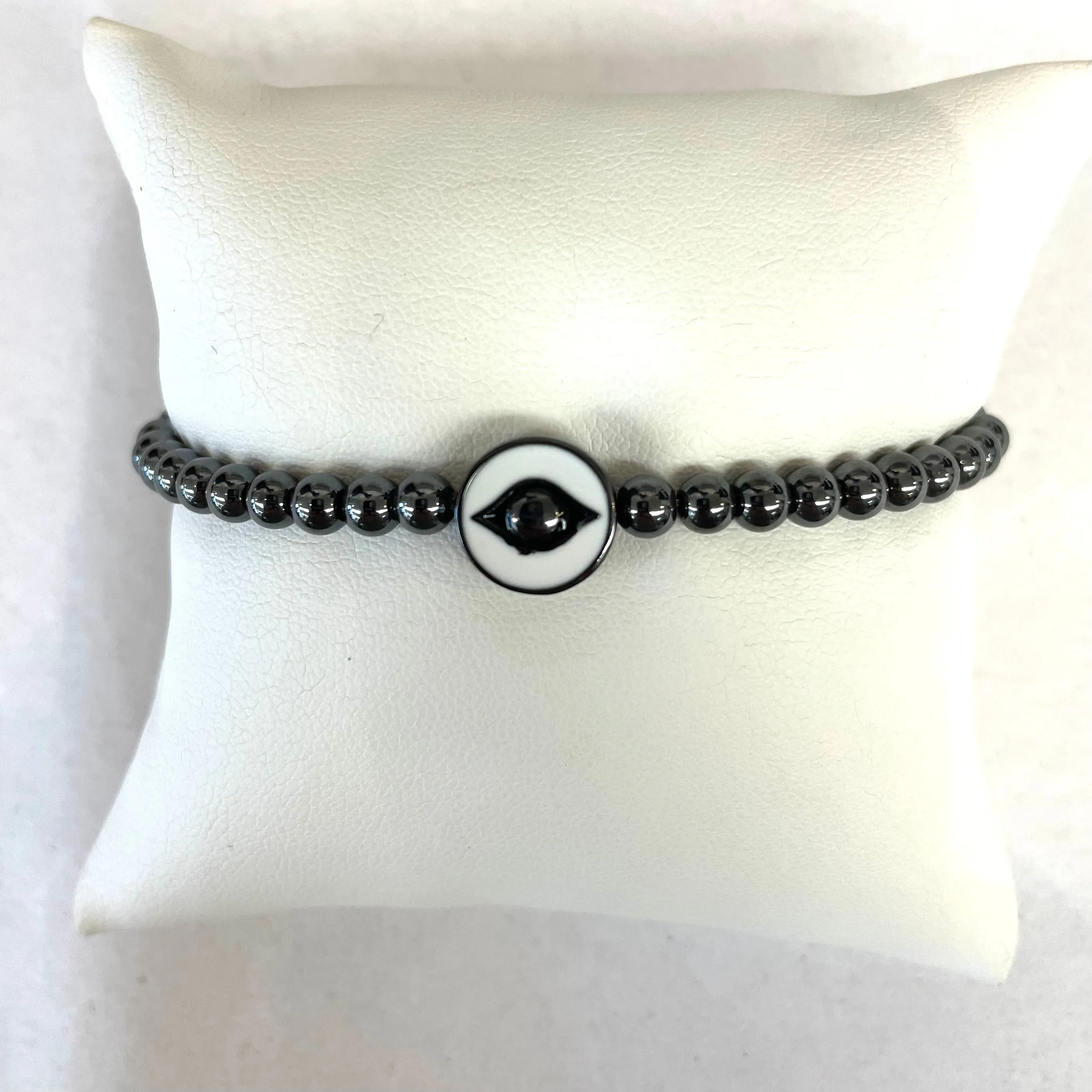 4MM Stretch Enamel Evil Eye Bracelets