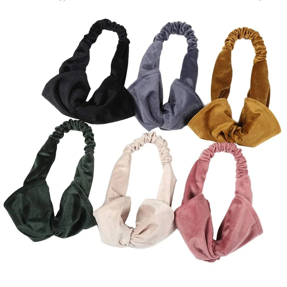 6 Pcs Womens Vintage Criss Cross Elastic Headbands Non Slip Boho Headbands Turban Headbands Yoga Hairbands Head Wrap Twisted Cute