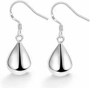 925 Silver Teardrop Hook Earrings for Women/Hypoallergenic Silver Teardrop Hook Dangle Earrings for Women/Waterdrop Tear Drop Dangle Earrings.