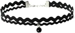 925 Sterling Silver Black Punk Lace Choker Tattoo Necklace for Women - Tattoo Choker Necklace For Women, Black Stretchy Choker, Geometric Collar Choker Necklace, Elastic Choker Jewelry For Women