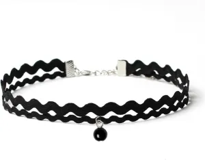 Black Choker Necklaces for Women Metal Round Choker Velvet Lace Choker Necklace Goth Adjustable Layered Choker Necklaces Wedding Jewelry Gifts for Women (E)