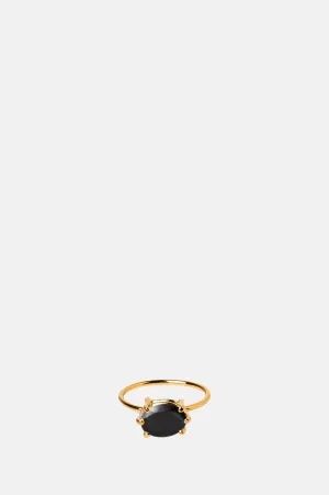 Black Onyx Oval Ring
