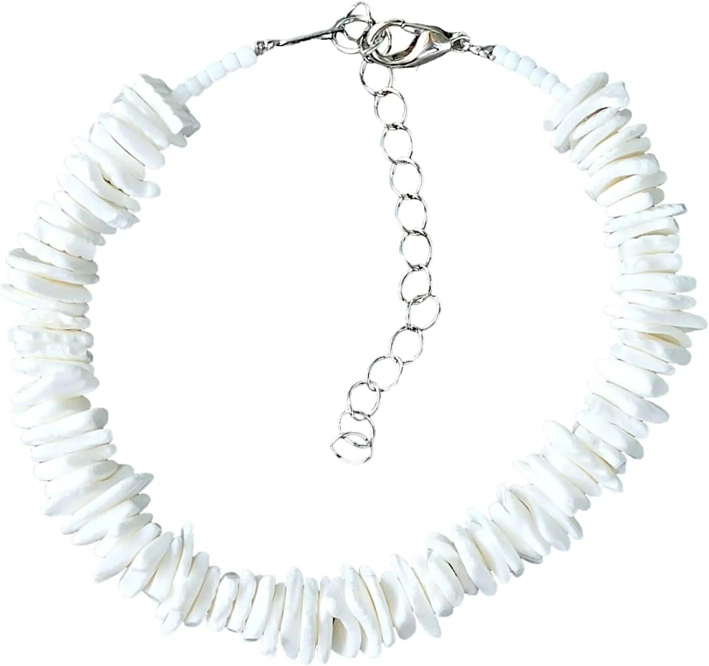 BlueRica Puka Chip Shell Anklet (Solid Color) 10"
