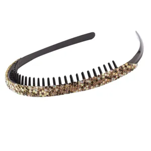 CANIGHT Rhinestone Hair Hoop Fashion Headband for Women Toothed Hair Clip Random Pattern