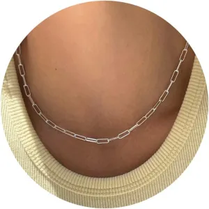 CHESKY Dainty Gold Necklace for Women, Trendy 14k Gold Plated/Sterling Silver Satellite Choker Necklace Thin Beaded Layered Choker Necklaces Discs Paperclip Chain Necklaces Womens Simple Jewelry Gift