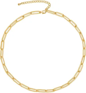 CHESKY Dainty Gold Necklace for Women, Trendy 14k Gold Plated/Sterling Silver Satellite Choker Necklace Thin Beaded Layered Choker Necklaces Discs Paperclip Chain Necklaces Womens Simple Jewelry Gift