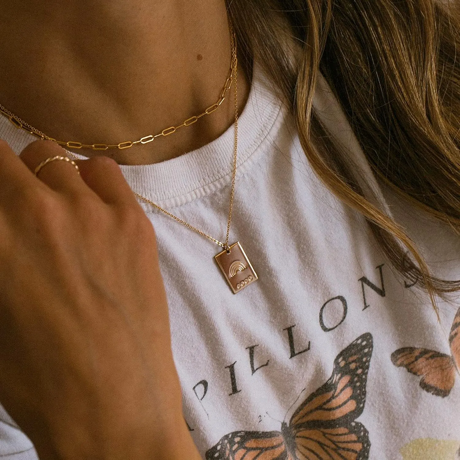 CHESKY Dainty Gold Necklace for Women, Trendy 14k Gold Plated/Sterling Silver Satellite Choker Necklace Thin Beaded Layered Choker Necklaces Discs Paperclip Chain Necklaces Womens Simple Jewelry Gift