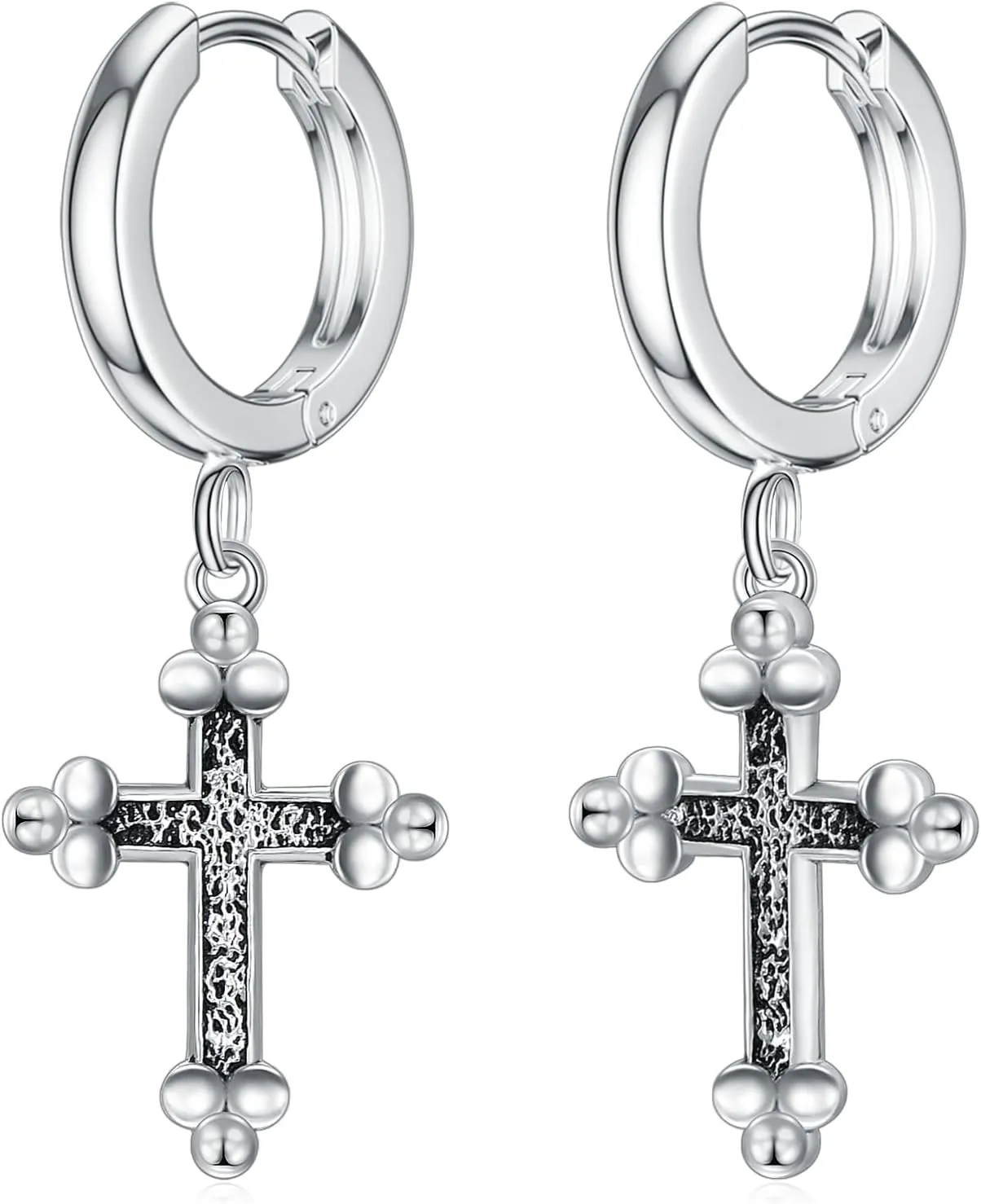 Cross Earrings for Men Cross Dangle Drop Earring Hoop Earrings Cross Religious Jewelry Birthday Gifts for Boyfriends