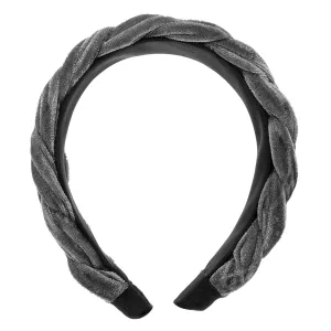 Cross Hair Hoop Headband Velvet Braid for Women Fashionable Wide Hair Accessory