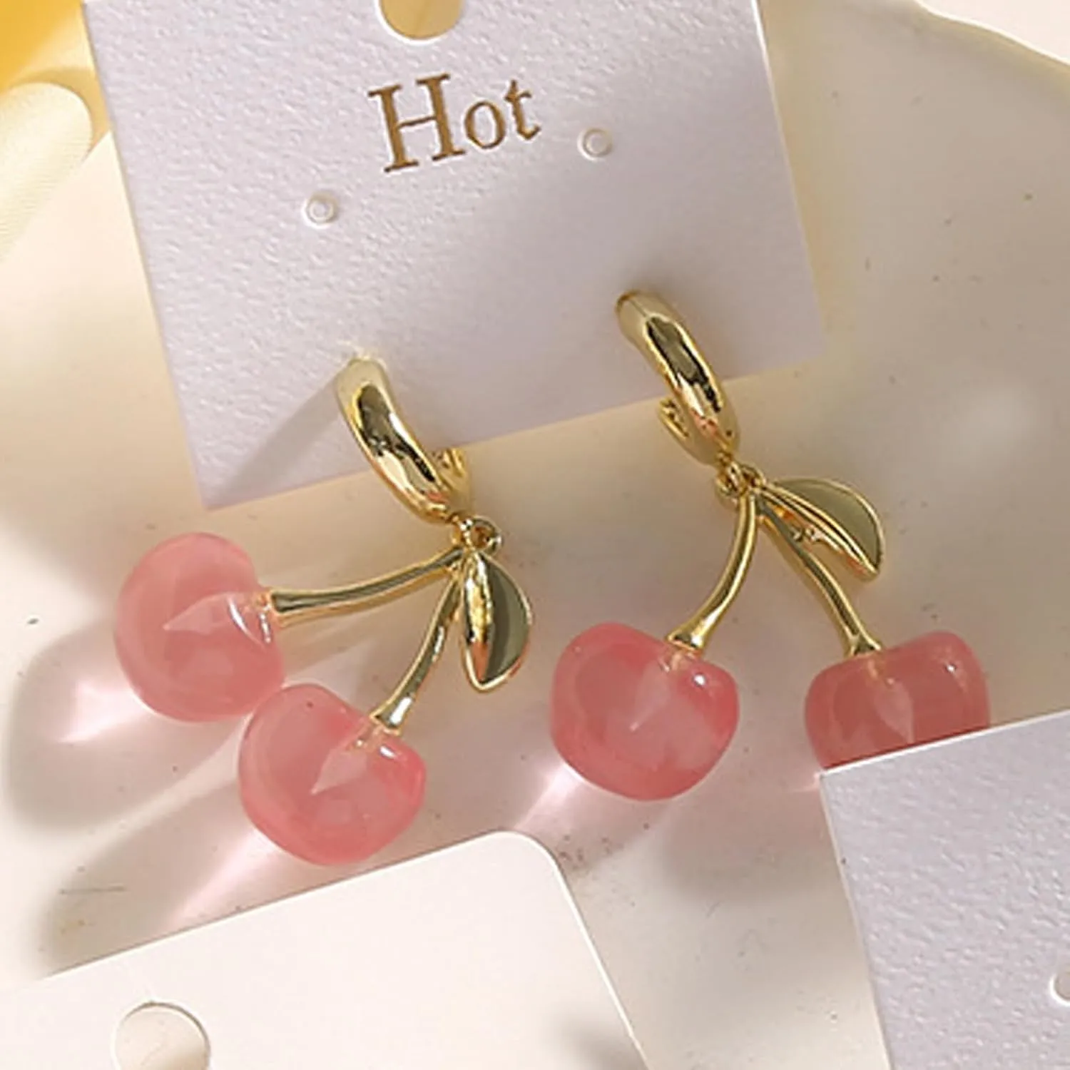 Cute Fruit Earrings for Women Fun 3D Pomegranate Lemon Cherry Strawberry Earrings Acrylic Resin Creative Food Earrings Funny Unique Earrings Jewelry Gift