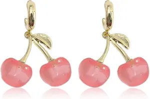 Cute Fruit Earrings for Women Fun 3D Pomegranate Lemon Cherry Strawberry Earrings Acrylic Resin Creative Food Earrings Funny Unique Earrings Jewelry Gift