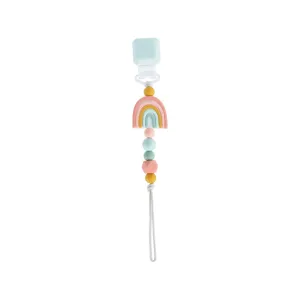Darling Pacifier Clip - Rainbow by Loulou Lollipop