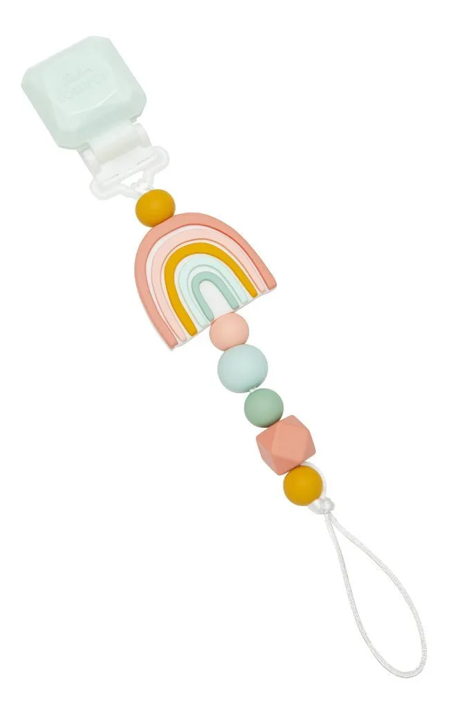 Darling Pacifier Clip - Rainbow by Loulou Lollipop