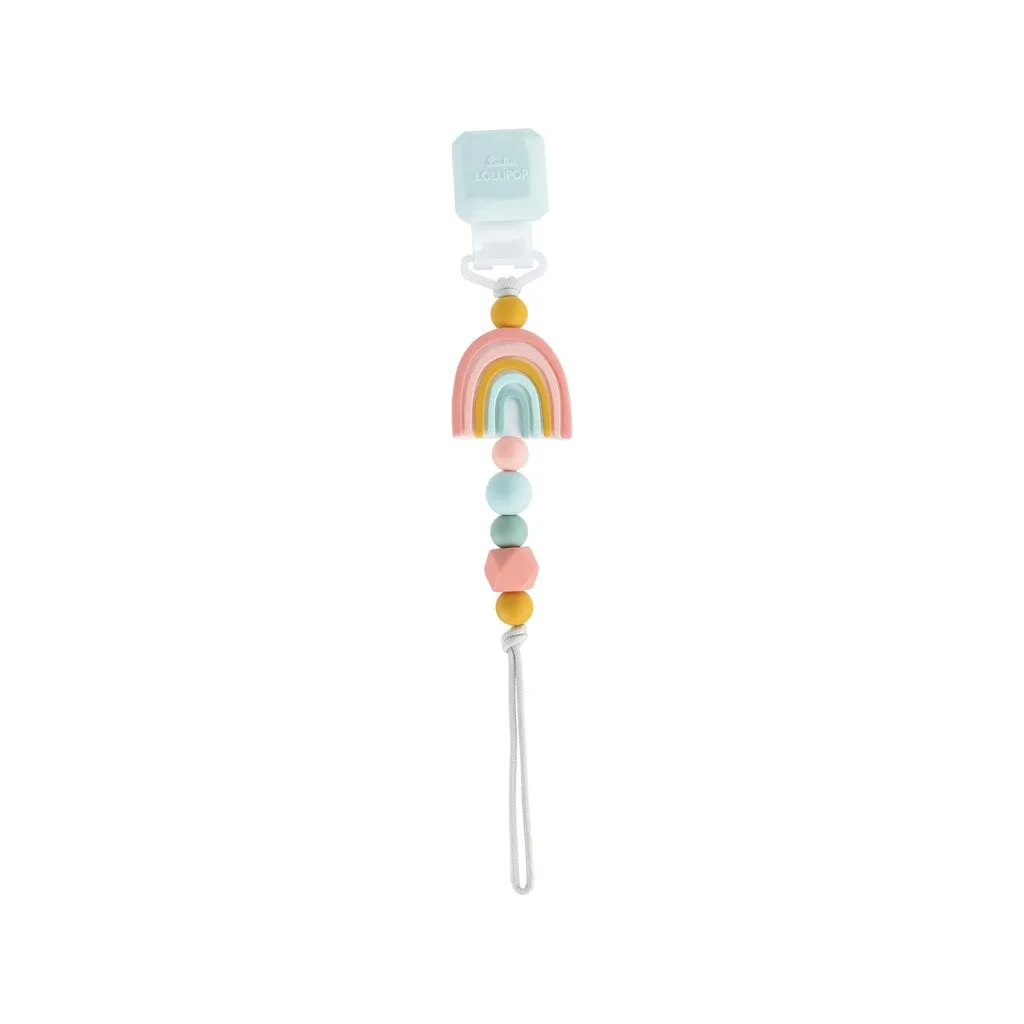 Darling Pacifier Clip - Rainbow by Loulou Lollipop