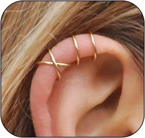 Ear Cuff Earrings for Women No Piercing Chunky Gold Ear Cuffs Helix Cartilage Clip On Wrap Earring Adjustable Ear Cuffs Jewelry for Women