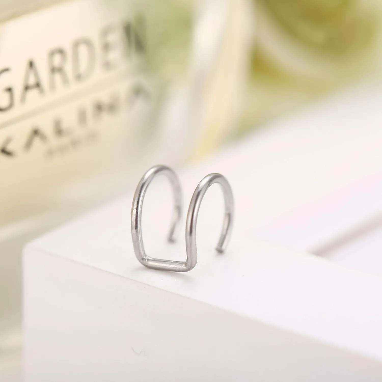 Ear Cuff Earrings for Women Simple Gold Cross Double Lines Ear Cuffs Minimalist Non Piercing Cartilage Ear Cuffs
