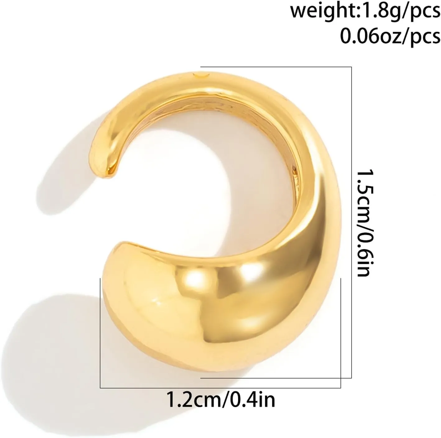 Ear Cuffs Non Piercing for Women Trendy Crystal Gold Ear Cuff Clip on Earrings Fake Earrings Dainty Jewelry