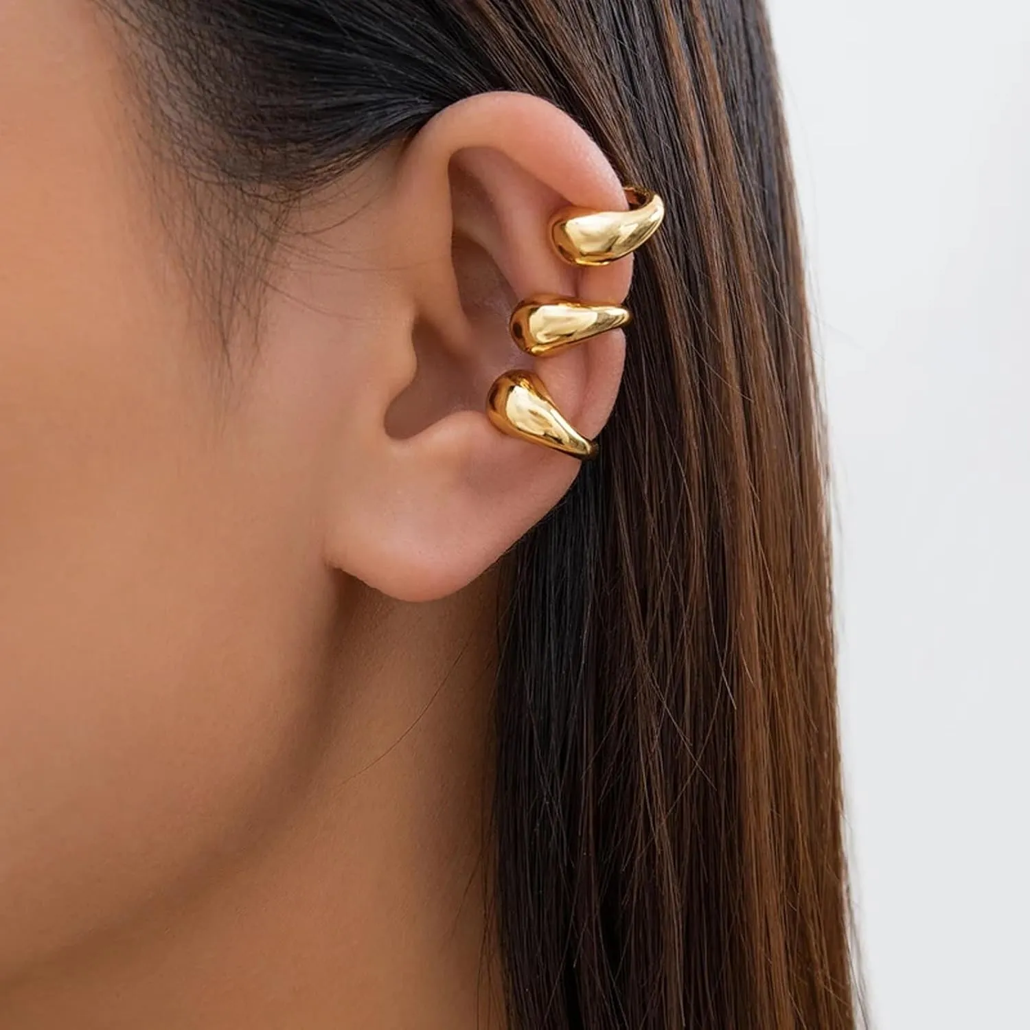 Ear Cuffs Non Piercing for Women Trendy Crystal Gold Ear Cuff Clip on Earrings Fake Earrings Dainty Jewelry