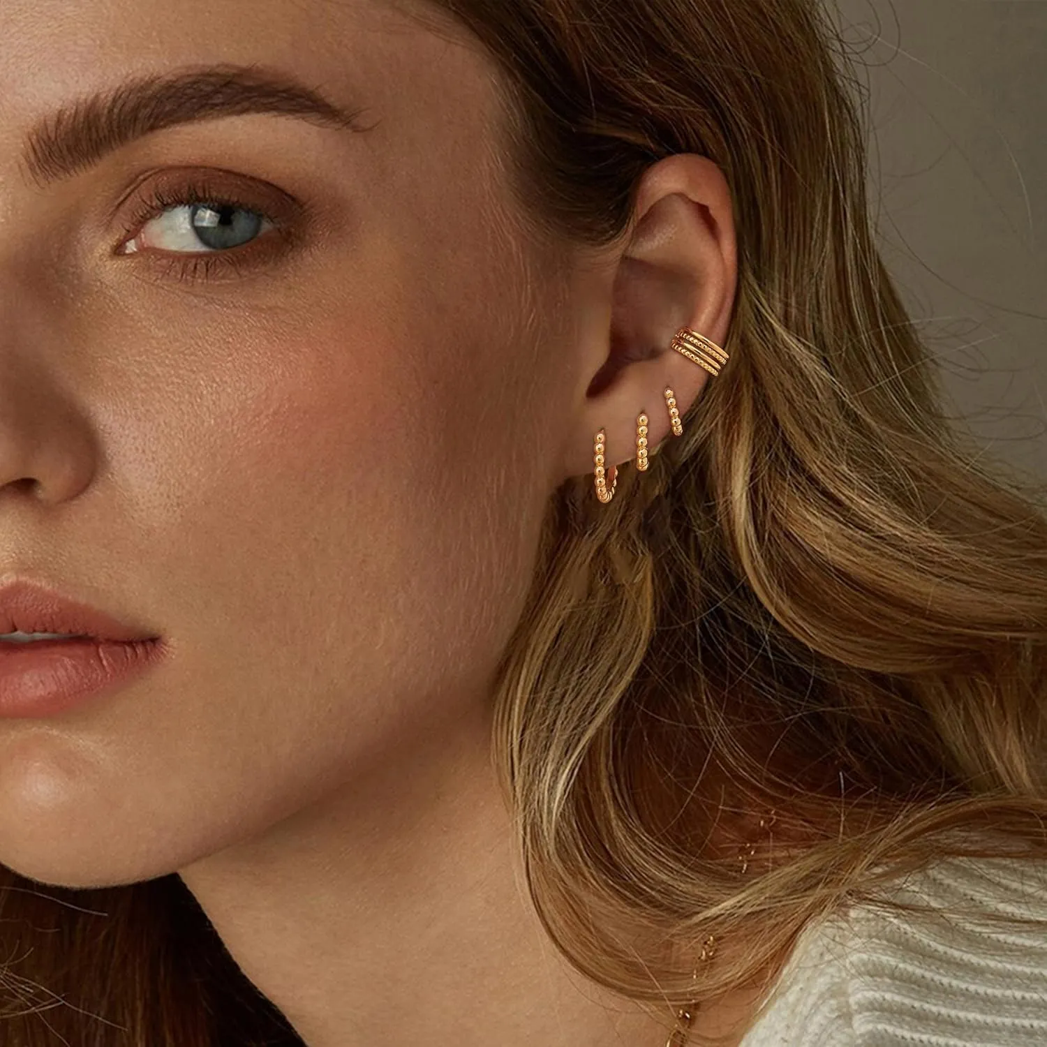 Ear Cuffs Non Piercing Gold Earring Stack Cartilage Earring for Women Trendy Helix Ear Cuff Jewelry Christmas Gifts for Women Stocking Stuffers
