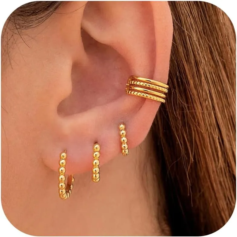Ear Cuffs Non Piercing Gold Earring Stack Cartilage Earring for Women Trendy Helix Ear Cuff Jewelry Christmas Gifts for Women Stocking Stuffers