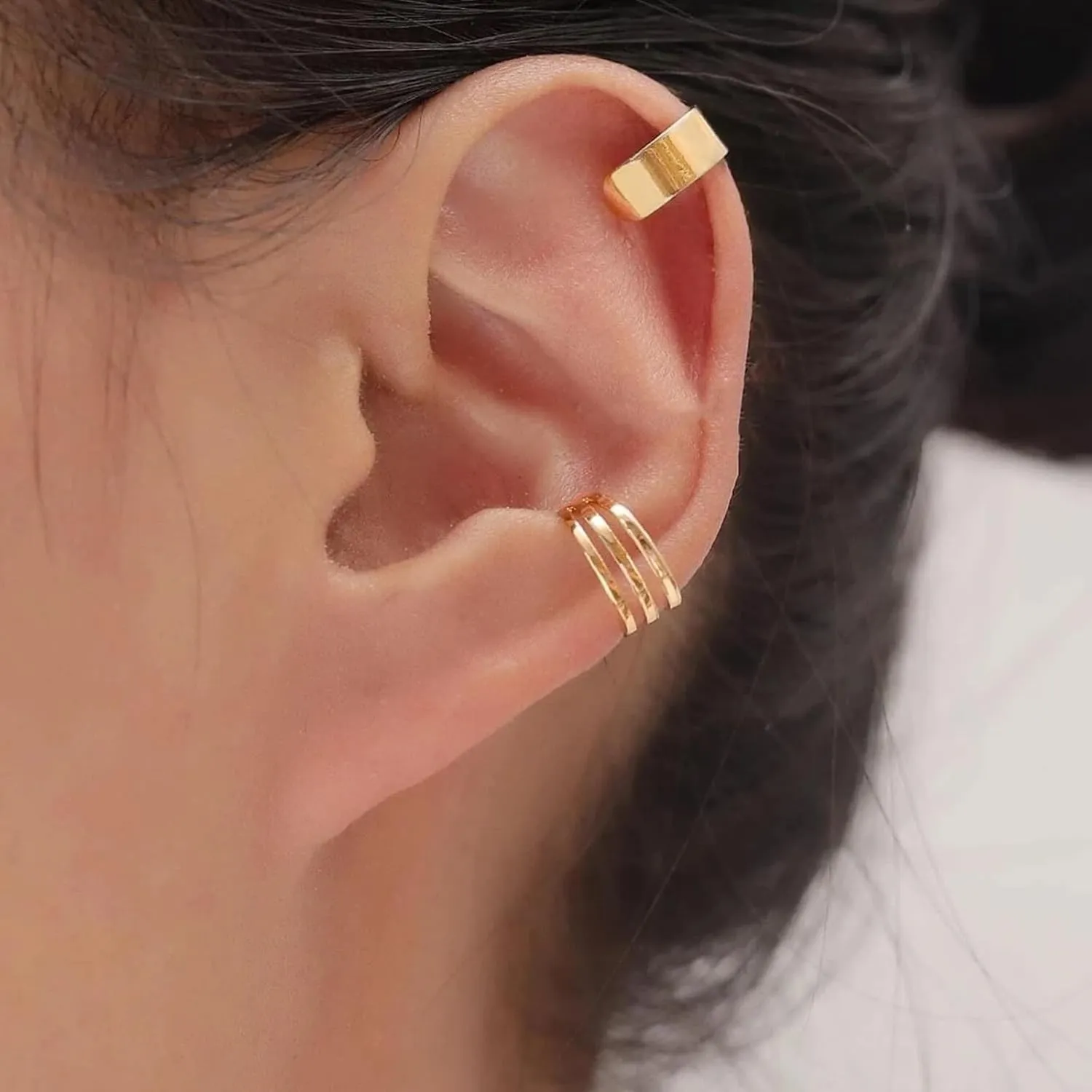 Ear Cuffs Non Piercing Gold Earring Stack Cartilage Earring for Women Trendy Helix Ear Cuff Jewelry Christmas Gifts for Women Stocking Stuffers