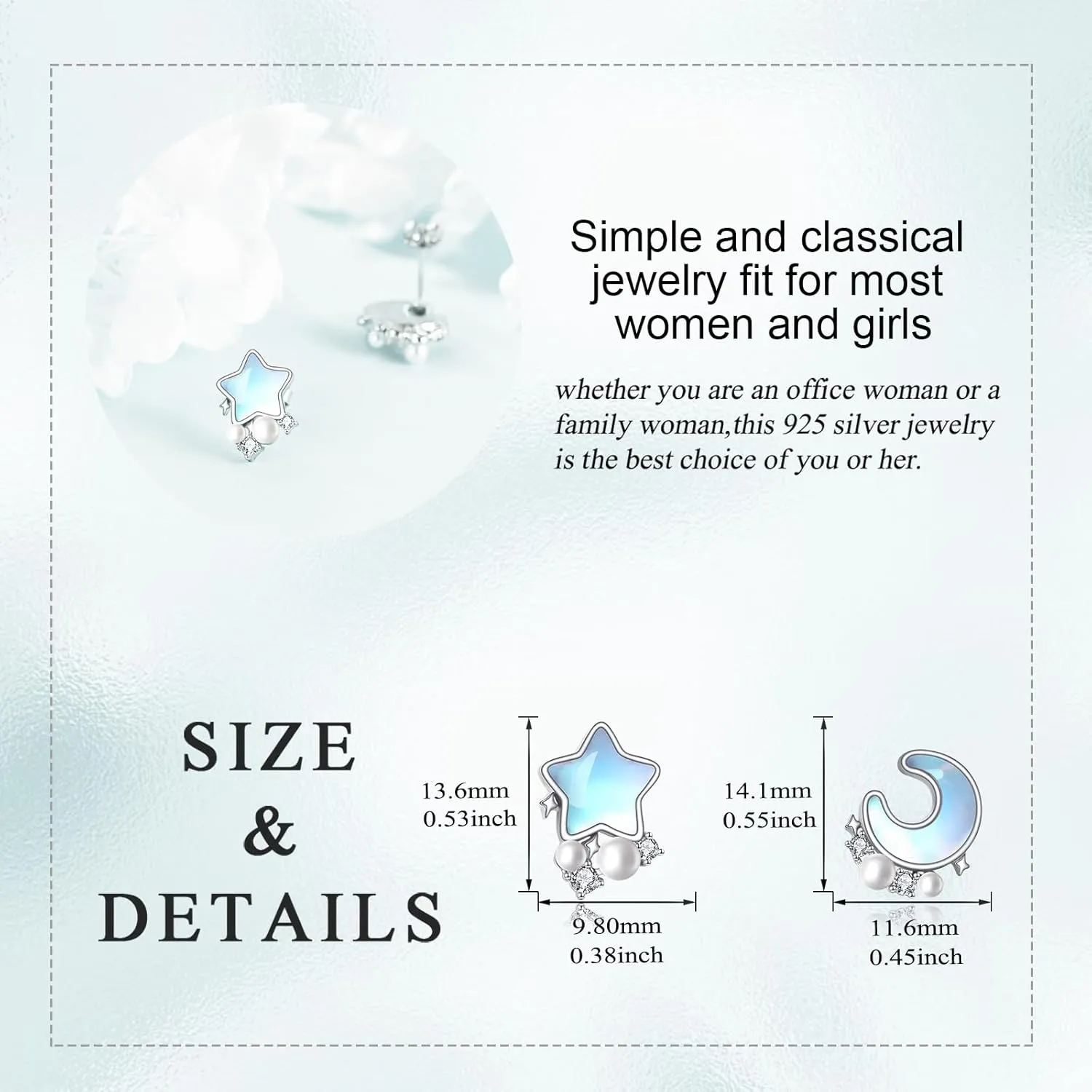 Filigree Teardrop Earrings Sterling Silver Peridot/Pink Opal/Larimar/Black Onyx/Lapis Lazuli Earrings Jewelry Christmas Gifts for Women