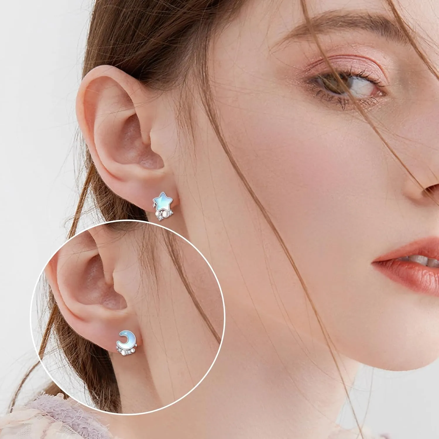 Filigree Teardrop Earrings Sterling Silver Peridot/Pink Opal/Larimar/Black Onyx/Lapis Lazuli Earrings Jewelry Christmas Gifts for Women