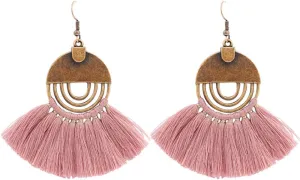 Flairs New York Faux Fur Pom Pom Tassel Drop Dangle Earrings Set