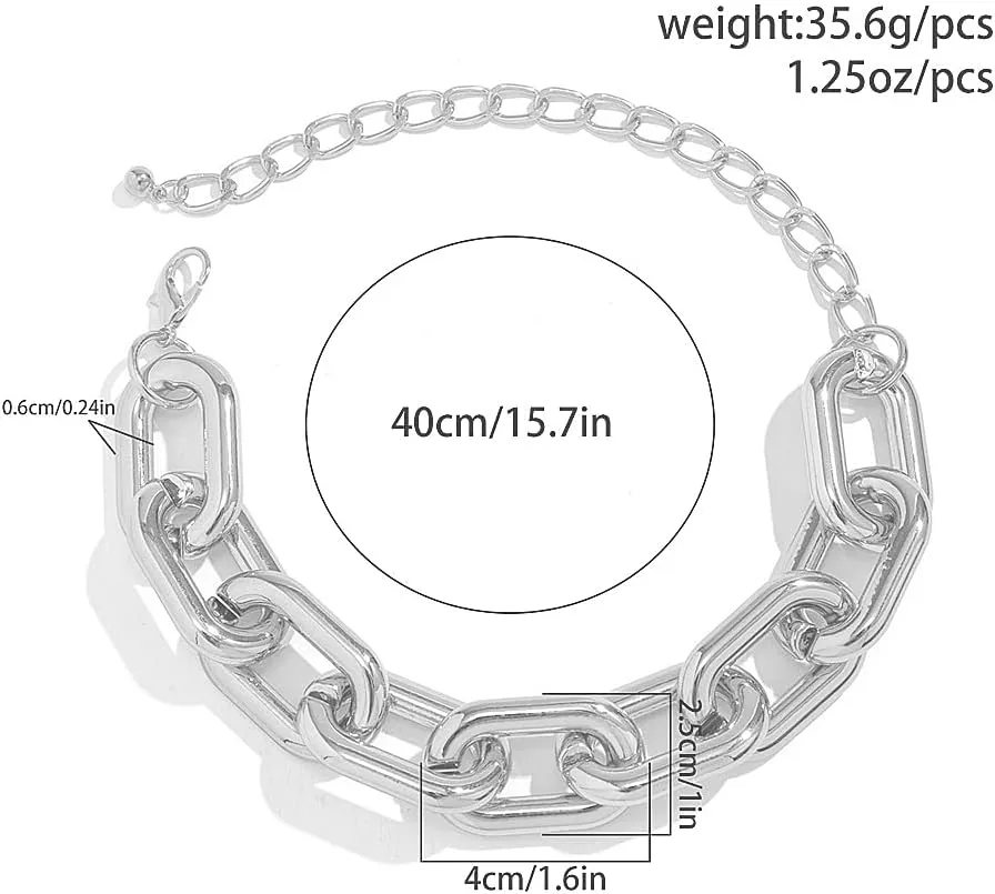 FUTIMELY Chunky Gold Chain Choker Necklaces,Trendy Thick Link Necklaces,Dainty Statement Jewelry Gifts for Women