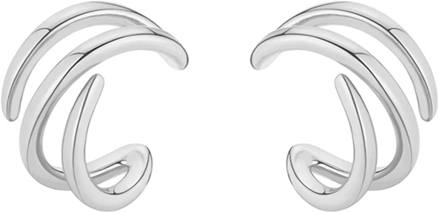 Gold Clip on Earrings Cartilage Earrings for Women Ear Cuffs for Women Non Piercing Silver Cuff Earrings 14K Gold Huggie Hoop Earring Gold Jewelry