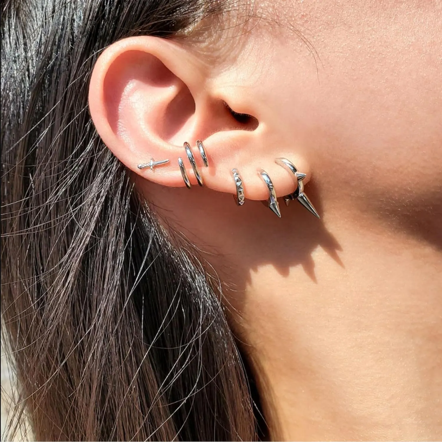 Gold Clip on Earrings Cartilage Earrings for Women Ear Cuffs for Women Non Piercing Silver Cuff Earrings 14K Gold Huggie Hoop Earring Gold Jewelry