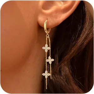 Gold Hoop Earrings Set for Women - 14K Gold Plated Hypoallergenic Huggie Hoops Earring Chunky Earrings Trendy Jewelry Dainty Gift