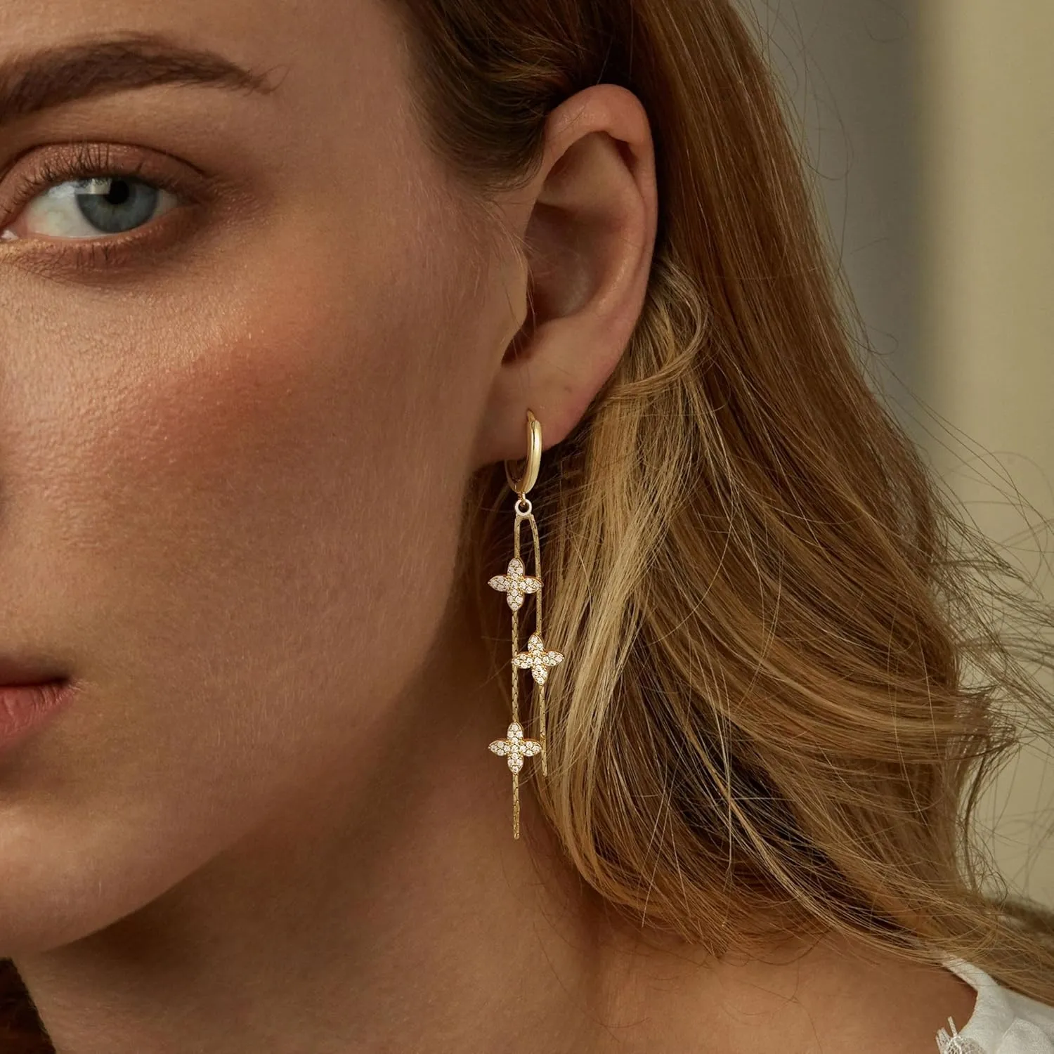 Gold Hoop Earrings Set for Women - 14K Gold Plated Hypoallergenic Huggie Hoops Earring Chunky Earrings Trendy Jewelry Dainty Gift