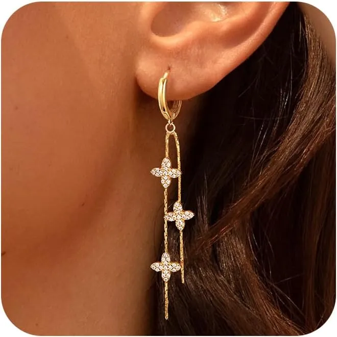 Gold Hoop Earrings Set for Women - 14K Gold Plated Hypoallergenic Huggie Hoops Earring Chunky Earrings Trendy Jewelry Dainty Gift