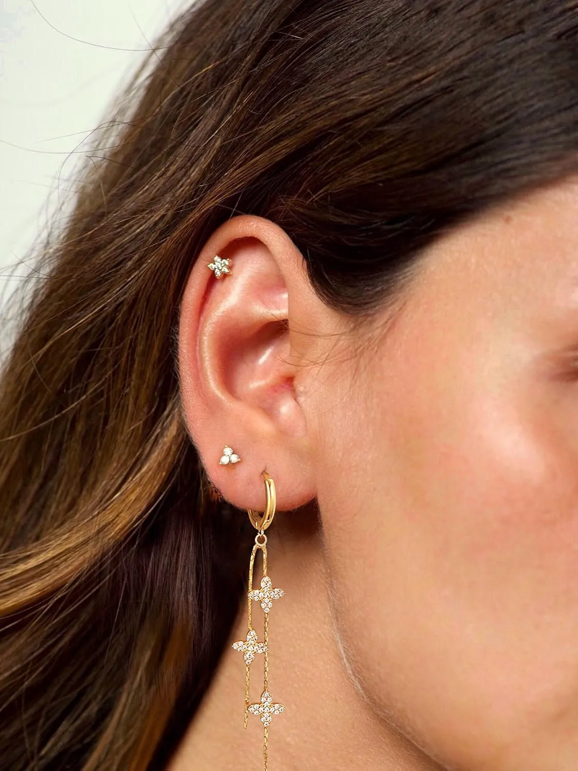Gold Hoop Earrings Set for Women - 14K Gold Plated Hypoallergenic Huggie Hoops Earring Chunky Earrings Trendy Jewelry Dainty Gift