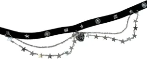 Gothic Black Collar Necklace Elegant Halloween Party Accessory Tassels Choker Star Pendant Choker for Women