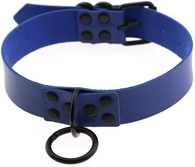 Handmade Women Gothic Choker Necklace Adjustable Costume Cosplay Nightclub Party Punk Leather Neck Collar Choker
