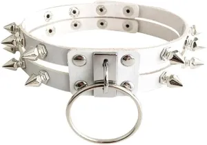 Handmade Women Spike Choker Necklace Adjustable Costume Cosplay Nightclub Party Leather Rivet Neck Collar Choker
