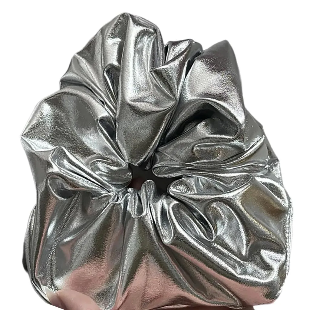 Headband Hair Rope Hair Bun Scrunchies Elastic Hair Rope Metallic Hair Scrunchy Novelty HairBands Female Accessories