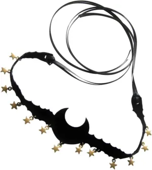 Hemoton Moon Necklace Gothic Collar Choker Pendant Perfect Gothic Jewelry for Halloween